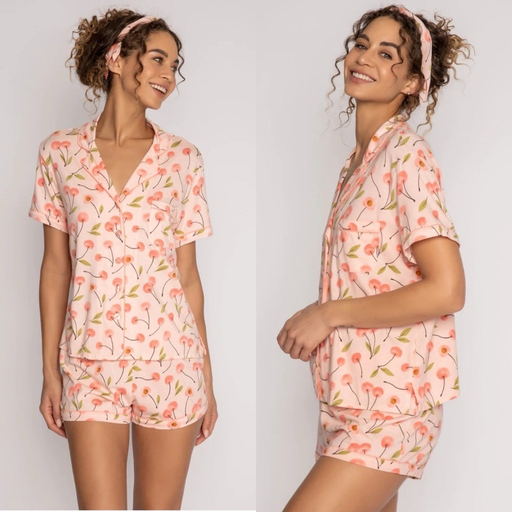 PJ SALVAGE Cherry Print PJ Set with Matching Headband NWT* Size XL - Picture 15 of 16